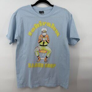 Naruto Shippuden Shirt Mens Size M Blue Anime Ichiraku Ramen Shop Graphic Tee